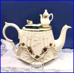Rare Royal Albert Old Country Roses Teapot 26cm x 19cm Cardew Design Rare Royal Albert Old Country Roses Teapot 26cm x 19cm Cardew Design