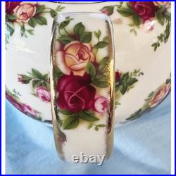 Rare Royal Albert Old Country Roses Teapot (Classic III) WithFree Porcelain Spoon