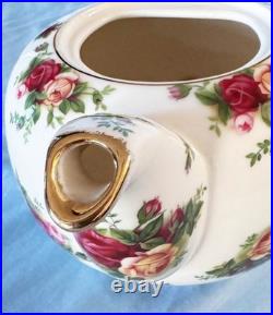 Rare Royal Albert Old Country Roses Teapot (Classic III) WithFree Porcelain Spoon