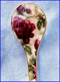 Rare Royal Albert Old Country Roses Teapot (Classic III) WithFree Porcelain Spoon