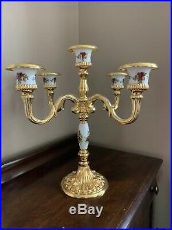 Rare Royal Doulton / Royal Albert Old Country Roses Candelabra 5 Candle Holder