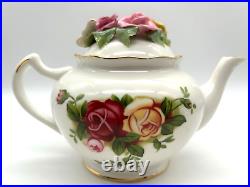 Rare Vintage 1962 Royal Albert Old Country Roses Bouquet Teapot with Lid