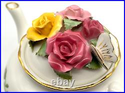 Rare Vintage 1962 Royal Albert Old Country Roses Bouquet Teapot with Lid