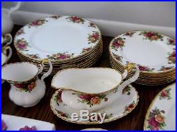 Rare Vintage 46 Pieces Royal Albert Old Country Roses England Plates Cups Rare Vintage 46 Pieces Royal Albert Old Country Roses England Plates Cups