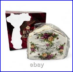 Rare Vintage Royal Albert Old Country Roses OCR Napkin Holder Bone China 1962