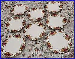 Royal ALBERT OLD COUNTRY ROSES 8 SALAD PLATES. 8 To 8 1/4 Inches