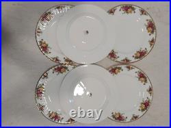 Royal Alber Old Country Roses Dinner Plates 10-3/8 England Set of 6