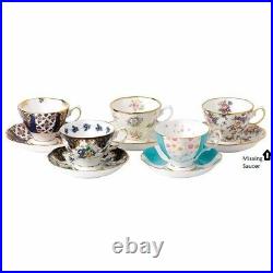 Royal Albert 100 Years of Royal Albert 1900-1940 5-Piece Teacup & Saucer Set