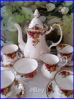 Royal Albert 15pc Coffee Set Old Country Roses C1980s