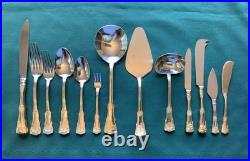 Royal Albert 18/10 Stainless Steel With Gold Accent Flatware Set Of 59 Pieces