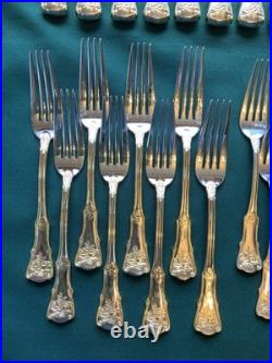 Royal Albert 18/10 Stainless Steel With Gold Accent Flatware Set Of 59 Pieces