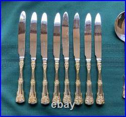 Royal Albert 18/10 Stainless Steel With Gold Accent Flatware Set Of 59 Pieces
