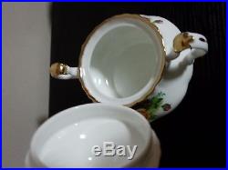 Royal Albert 1962 England Bone China Old Country Roses 7pc Tea Set 22K Gold Trim