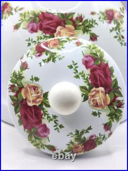 Royal Albert 1962 OLD COUNTRY ROSES Metal Whistler Tea pot Kettle and Lid