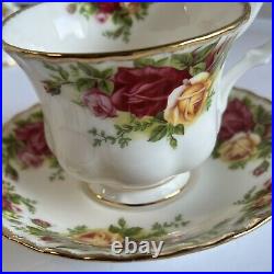 Royal Albert 1962 Old Country Roses Bone China Tea Set, Round Butter Dish, S & P