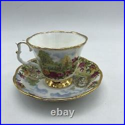 Royal Albert 1986 A Celebration of the Old Country Roses Garden Cup & Saucer Set