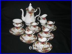 Royal Albert 21 Piece Old Country Roses Pattern Coffee Service 2.25 pint Pot