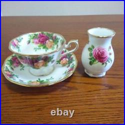 Royal Albert #248 Old Country Rose Cup Saucer Vases