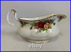 Royal Albert 5 PC Old Country Roses 1962 Gravy Boat Vegetable Bowl Salt Pepper