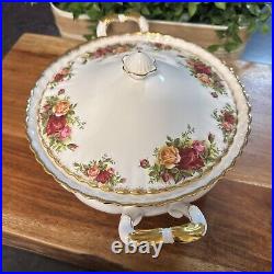 Royal Albert 9 Old Country Roses Lidded Casserole Dish Made In England Royal Albert 9 Old Country Roses Lidded Casserole Dish Made In England