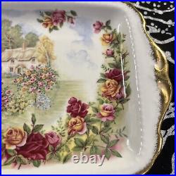Royal Albert A Celebration Of The Old Country Roses Garden Tray 1986