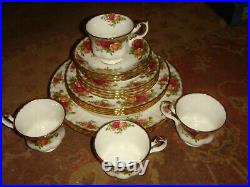 Royal Albert Bone China Dinnerware Old Country Roses FOUR 5-pc Place Settings
