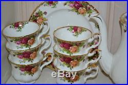 Royal Albert-Bone China-England-Old Country Roses-Tee/Gr. Kaffeeservice-21T. 1962