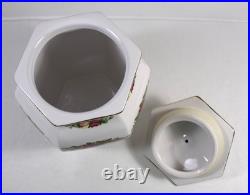 Royal Albert Bone China OLD COUNTRY ROSES Biscuit Barrel Jar withLid MINT
