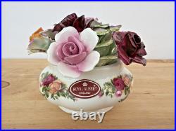 Royal Albert Bone China OLD COUNTRY ROSES Floral Cluster Centerpiece ENGLAND