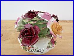 Royal Albert Bone China OLD COUNTRY ROSES Floral Cluster Centerpiece ENGLAND
