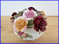 Royal Albert Bone China OLD COUNTRY ROSES Floral Cluster Centerpiece ENGLAND