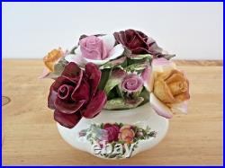 Royal Albert Bone China OLD COUNTRY ROSES Floral Cluster Centerpiece ENGLAND