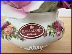 Royal Albert Bone China OLD COUNTRY ROSES Floral Cluster Centerpiece ENGLAND