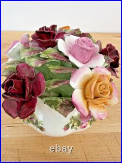 Royal Albert Bone China OLD COUNTRY ROSES Floral Cluster Centerpiece ENGLAND