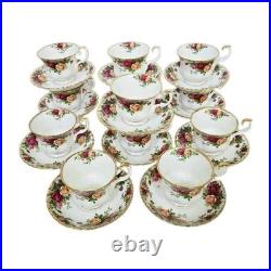 Royal Albert Bone China Old Country Roses 12 Cups and 12 Saucers England