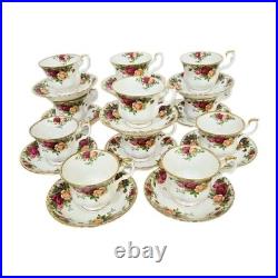 Royal Albert Bone China Old Country Roses 12 Cups and 12 Saucers England