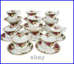Royal Albert Bone China Old Country Roses 12 Cups and 12 Saucers England