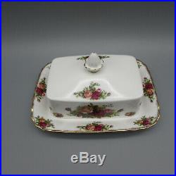 Royal Albert Bone China Old Country Roses Rectangular Covered Butter Dish