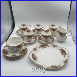 Royal Albert Bone China Old Country Roses Tea Cup/Saucer/creamer/plates-5set