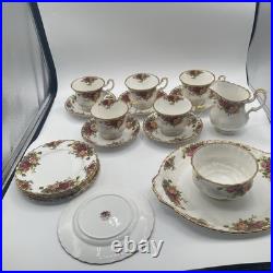 Royal Albert Bone China Old Country Roses Tea Cup/Saucer/creamer/plates-5set