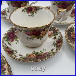 Royal Albert Bone China Old Country Roses Tea Cup/Saucer/creamer/plates-5set