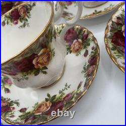 Royal Albert Bone China Old Country Roses Tea Cup/Saucer/creamer/plates-5set