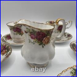 Royal Albert Bone China Old Country Roses Tea Cup/Saucer/creamer/plates-5set