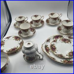 Royal Albert Bone China Old Country Roses Tea Cup/Saucer/creamer/plates-5set