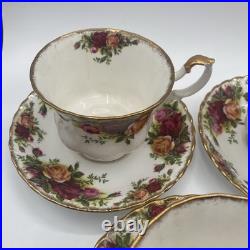 Royal Albert Bone China Old Country Roses Tea Cup/Saucer/creamer/plates-5set