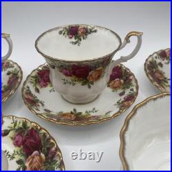 Royal Albert Bone China Old Country Roses Tea Cup/Saucer/creamer/plates-5set