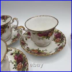 Royal Albert Bone China Old Country Roses Tea Cup/Saucer/creamer/plates-5set