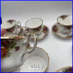 Royal Albert Bone China Old Country Roses Tea Cup/Saucer/creamer/plates-5set