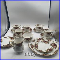 Royal Albert Bone China Old Country Roses Tea Cup/Saucer/creamer/plates-5set