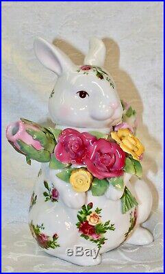 Royal Albert, Bunny Teapot, Old Country Roses, Sculpted Roses